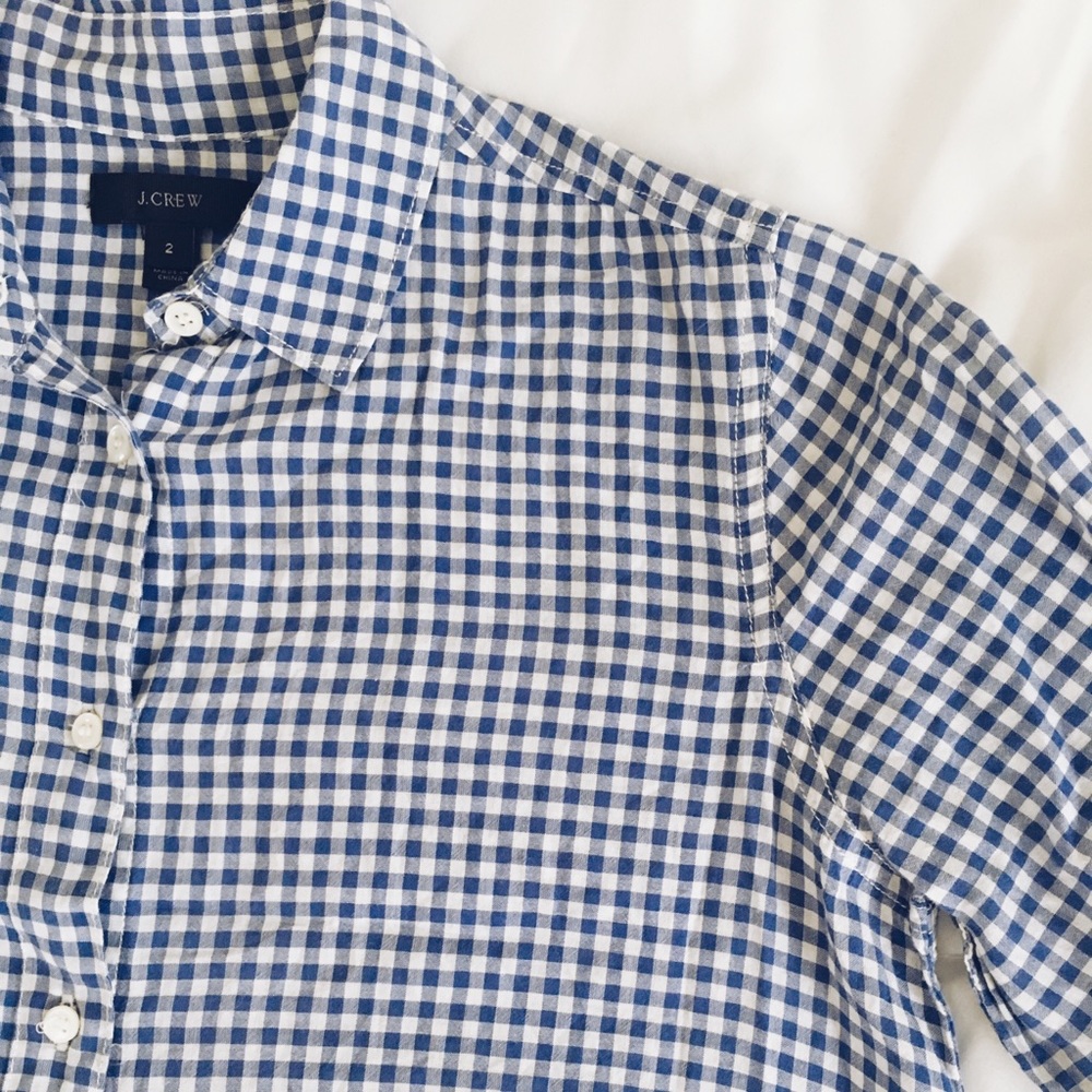 J. Crew Gingham “The Perfect Shirt” Button Down